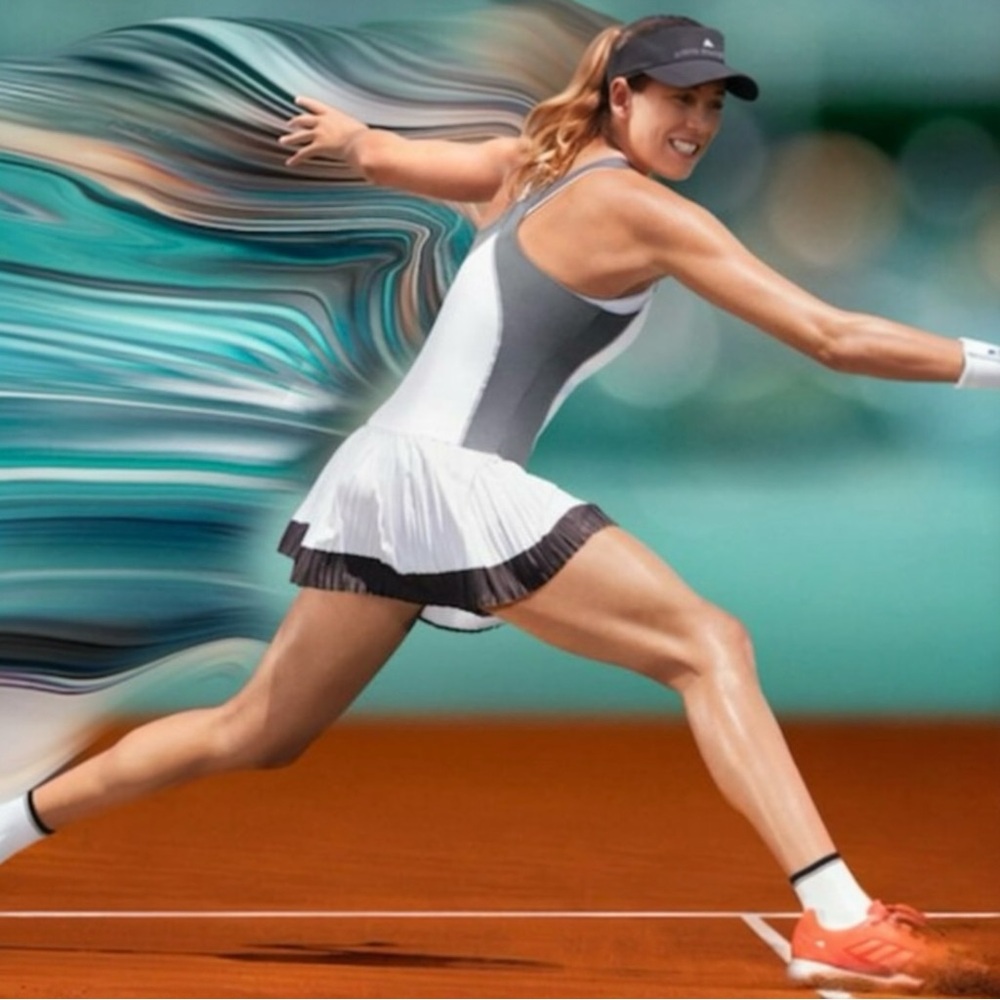 STELLA McCartney ADIDAS Barricade Tennis Dress Self BRA pleated skirt